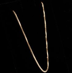 14k Yellow Gold Square Foxtail Style Chain Necklace 18" Length 2.36g 1.0mm WidthMetal Information: 14k Yellow GoldTotal Weight: 2.36gChain Width: 1.0mmChain Length: 18"Additional Information: Made In TurkeyEstimated Retail Price: $565.00OUR PRICE: $450.0044570 14k Gold Wheat Chain Link Jewelry, 14k Gold Wheat Chain Necklace, Jewelry Website, Custom Jewelry Design, Beautiful One, Estate Jewelry, Chain Lengths, Chain Necklace, Gold Necklace