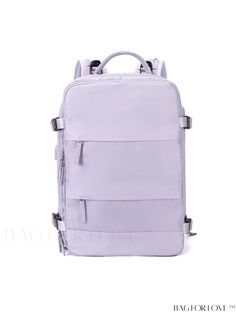 BagForLove - Water Resistant Laptop Backpack with Release Buckle and Large Capacity - Ideal for College Functional Purple Backpack For Travel, Purple Travel Backpack With Zipper Closure, Purple Backpack With Zipper Closure For Travel, Oversized Pattern, Large Backpack Travel, Minimalist Backpack, Mauve Purple, Word Wrap, Laptop Backpack