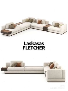 an image of a couch with pillows on it and the caption laskaas fletter