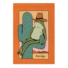 a cactus with a cowboy hat on its head and the words horddy written below it