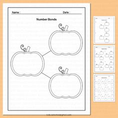 an apple worksheet with the number bonds on it and two apples in front