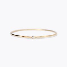 The Delicate Diamond Double Weight – Yearly Co. Bangle Diamond, Bezel Set Diamond, Gold Bangle, Gold Wire, Round Brilliant Cut Diamond, Brilliant Cut Diamond, Round Brilliant, Ring Shopping, Ring Earrings