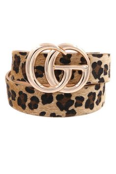 Faux leather or fur metal ring buckle belt. One size. Length: 40" Width: 1 1/4" Leopard Belt, Plus Size Belts, Gucci Style, Belt For Women, Gucci Fashion, Pearl Cream, Fashion Belts, Brown Leopard, Black Faux Fur