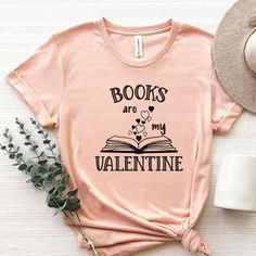 "Books are my Valentine Shirt, Funny Womens Valentines Day Shirt, Valentines Shirt For Book Lover, Librarian Gift, Bookworm Tee, Teacher Tee Hello! Welcome to Virgo Design Boutique! I am a Virgo :) I may overthink and over-analyze everything.  I like to do everything right the first time. I am meticulous and perfectionist in  everything I do. Every product you buy will reach you with the same care and perfection. You can be sure of that :) * High quality and super soft, comfortable shirt. Made w Virgo Design, Gifts For Librarians, Valentines Day Shirt, Reading Shirts, Valentine Shirt, Teacher Tees, Unique Shirt, Mom Tees, Shirts Women