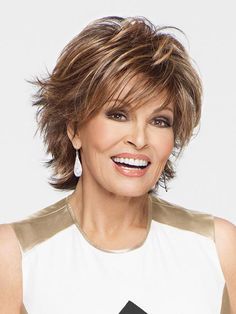 Trend Setter Elite by Raquel Welch is the lux-upgrade of the best-selling wig Trend Setter. This synthetic shag cut has a gorgeous lace front and monofilament top, allowing you to brush the hair off the face to reveal a seamless hairline. Part of Raquel Welch's Signature Collection, this medium density wig has an extended nape that makes the hair lay flush against the nape. Trend Setter is also available with a basic cap. SPECIAL FEATURES Monofilament Top Temple-to-temple lace front for a low de Pear Shaped Face, Raquel Welch Wigs, Wig Outlet, Best Wig Outlet, Corte Pixie, Pixie Cut Wig, Best Wigs, Hair Medium, Hair Laid