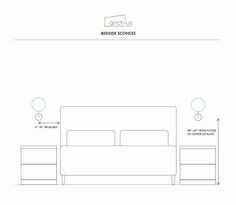 a drawing of a couch with measurements for it