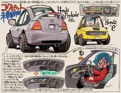 an image of a car with cartoon characters in it