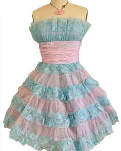 Betsey Johnson Tea Party Dress, Crybabycore Aesthetic Outfit, Teal And Pink Outfit, One Shoulder Prom Dress, Party Mini Dress, Birthday Party Outfits, Prom Dresses Vintage, Sequin Prom Dresses, Lace Homecoming Dresses