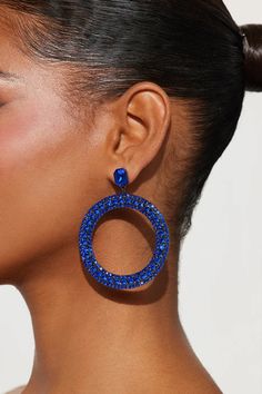 Drop Earrings Rhinestone Detail Post Back Closure Imported Gala Earrings, Blue Hoop Earrings, Bubble Gift, Streetwear Jewelry, Chain Belts, Mens Eyewear, Handbag Shoes, Style Gift, Mens Streetwear