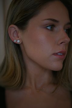 The Piece: If you decided you wanted to invest in once piece of fine jewelry for yourself we highly suggest diamond studs. They are clean, chic, elegant and timeless. Not to mention, they go with everything and elevate any outfit. Product Details: We offer studs in a variety of shapes, colors and sizes. In the images photographed you will see brilliant round studs with VS clarity and F Color. The diamond studs available to order online are LAB diamond studs. To purchase natural studs or make a c Minimalist Round Diamond Earrings For Formal Occasions, Timeless Diamond Earrings For Wedding, Timeless Diamond Wedding Earrings, Classic Everyday Jewelry With Diamond Accents, Everyday Classic Jewelry With Diamond Accents, Timeless Yellow Gold Diamond Earrings With Brilliant Cut, Everyday Round Lab Grown Diamond Jewelry, Minimalist Brilliant Cut Diamond Earrings For Formal Occasions, Classic Diamond White Diamond Earrings For Everyday