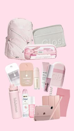 Pink Back To School, High School Essentials, Needs For School, Everyday Bag Essentials