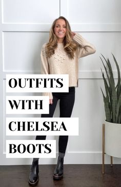 Chelsea Boot With Leggings, Black Jeans Chelsea Boots Outfit, Chelsea Boots Styling, Leggings With Chelsea Boots Outfit, Chelsea Boot Styling, Chelsea Boots With Jeans Outfit, Laguna Chelsea Boot Outfit, What To Wear With Black Boots, Target Chelsea Boots Outfit