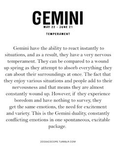 the page for an article about gemini, which is written in black and white