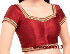 Discount is automatically calculated by Etsy at checkout This is Maroon Color Ready to Wear Saree Blouse. Item is made in Dupion Silk with soft cotton lining Size available from Bust 32 to Bust 50.  This is Front open and Not Padded Blouse. The blouse size is based upon bust all round measurement, for example if your bust size is 41 or 42 inches please select 42 bust from our store All blouses have two inches margin which can be opened for further adjustments   We can do any type of alteration l Traditional Saree Blouse, Gold Saree Blouse, Dupion Silk Saree, Bridesmaid Look, Designer Sari, Cotton Saree Blouse Designs, Kundan Work, Blouse Designer, Perfect Blouse