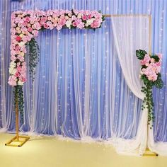 an image of a wedding stage setting with flowers