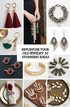 the collage shows many different jewelry items and their name on it's page