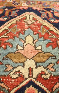 Vintage Heriz Handwoven Tribal Rug, J72619