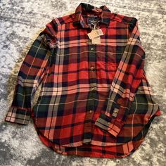 Nwt, Never Been Worn And Has Been Hanging In My Closet For Years. Incredibly Soft With Great Plaid Colors, Perfect Addition To Your Fall Wardrobe. Dress Up Or Down, This Will Be A New Favorite. Comes From A Smoke And Pet-Free Home! Size: Xs Color: Plaid Fall Wardrobe, Shirt Color, Red Green, American Eagle Outfitters, Button Downs, Down Shirt, American Eagle, Colorful Shirts, Button Down Shirt