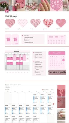 IT GIRL pink notion template Notion Aesthetic Template Free, Notion Time Blocking, Notion Template Ideas Free, Uni Necessities, Notions Template, Notion Study Planner, Notion Free Template, Pink Notion Template, Notion Template Free