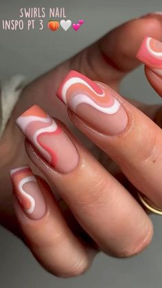 Abstract Nails Coffin, Cercei Din Lut Polimeric, Abstract Nails, Aesthetic Nails, Coloring Ideas, Her Nails, Short Acrylic, Nails 2021