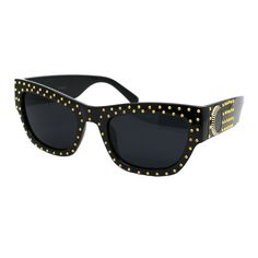 Gold Studded Sunglasses Womens Chic Designer Style Rectangular Shades UV400 -BLACK SUNGLASSES POUCH INCLUDED. -Choose your favorite color from the available selection. -Measurements: 5 1/2" (140 mm) Width x 1 13/16" (46 mm) Height We accept through Paypal. SHIPPING Unlimited Free shipping contiguous US. (shipping type: us postal service first class mail) Items will be shipped within 1 business day after payment is cleared. RETURN POLICY Try our product for 30 days, simply return for full refund Trendy Wayfarer Sunglasses For Party, Trendy Rectangular Party Sunglasses, Studded Sunglasses, Sunglasses Pouch, Us Postal Service, Black Sunglasses, Postal Service, Designer Style, Gold Studs