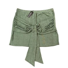 Elevate Your Party Look With This Gorgeous Olive Green Mini Skirt From Pretty Little Thing. The Skirt Is Made Of A Comfortable And Stretchy Blend Of Polyester And Spandex, And Features A Beautiful Bow Accent At The Waist. The Elastic Waistband And Pull-On Closure Make For A Comfortable Fit, While The Mid-Rise And Short Length Add A Touch Of Sexiness To The Piece. Perfect For Any Occasion, Whether It's A Party Or A Casual Outing, This Skirt Is A Must-Have For Any Fashion-Forward Woman. The Solid Green Stretch Short Skirt, Green Stretch High Waist Mini Skirt, Green High Waist Stretch Mini Skirt, Green Stretch High-waisted Mini Skirt, Fitted Short Green Skirt, Green Fitted Short Skirt, Green High Waist Skort For Party, High Waist Green Skort For Party, Green Skort For Night Out