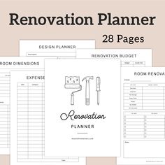 the renovation planner is shown in three different sizes