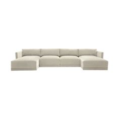 a white sectional couch on a white background