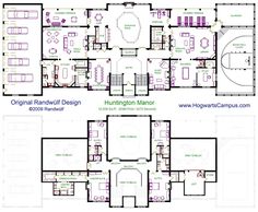 two floor plans for a basketball court with multiple rooms and an indoor basketball court in the middle