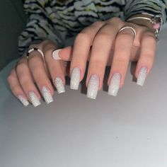 Marvel Nails, Beige Nails Design, Hello Nails, Classy Acrylic Nails, Unique Acrylic Nails, Ballerina Nails, Silver Nails, Fabulous Nails