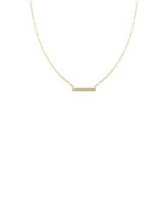 14K Gold Dainty Diamond Bar Necklace Elegant Bar Necklace With Cable Chain, Everyday 14k Gold Bar Necklace With Adjustable Chain, Elegant Everyday Bar Necklace With Cable Chain, Minimalist Bar Necklace With Cable Chain For Everyday, Minimalist Bar Necklace With Adjustable Chain For Everyday, Classic Everyday 14k Gold Bar Necklace, Everyday Minimalist Bar Necklace With Cable Chain, Dainty Rectangular Pendant Bar Necklace For Everyday, Everyday 14k Gold Bar Necklace With Delicate Chain