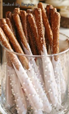 an image of some pretzels in a glass bowl on a table with the words $ 2 99