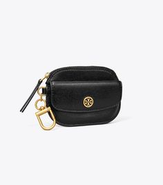 Robinson Card Case Key Ring: Women's Designer Card Cases | Tory Burch Tory Burch Airpods Case, Travel Coin Purse With Key Clip, Modern Travel Coin Purse With Key Clip, Modern Coin Purse With Key Clip For Travel, Rectangular Travel Coin Purse With Keychain, Travel Bags With Key Clip, Travel Coin Purse With Interior Key Chain Holder, Rectangular Coin Purse With Key Leash For Travel, Luxury Wallet With Interior Key Chain Holder