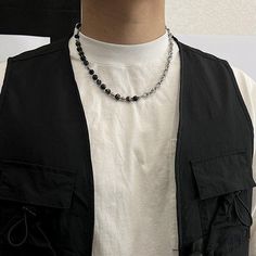 Type: AccessoriesMaterial: Titanium steelLength(style one): 50cm ( 19.7 inches )Length(style two): 47cm( 18.5 inches ) Black Clavicle Chain Necklace For Streetwear, Casual Black Clavicle Chain Necklace, Adjustable Black Necklace For Streetwear, Casual Black Chain Necklace, Casual Black Necklace For Streetwear, Style Hip Hop, Metal Fashion, Estilo Hip Hop, Drawstring Hoodie