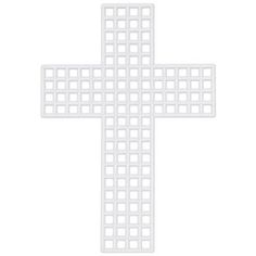 a cross made out of squares on a white background