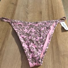 New With Tags Pacsun Swimsuit Bottoms. Never Worn. Size Xl. High Cut Pink Swimsuit Bottoms With Brown Flowers. Pacsun Swim, Swimsuit Bottoms, Brown Flowers, Pink Swimsuit, Swim Suit Bottoms, Pink Brown, High Cut, Pacsun, Womens Swim