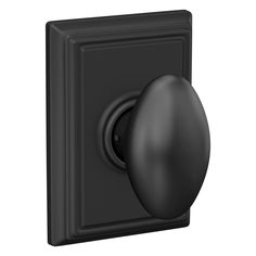 an image of a black knob on a wall