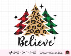 christmas trees with leopard and buffalo plaid pattern svg-CreativeCatandCo Leopard Svg, Leopard Christmas, Buffalo Plaid Pattern, Plaid And Leopard, Plaid Christmas Tree, Picture Frame Art, Vector Cut Files, Tree Svg, Svg For Cricut