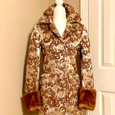 Questions? Leave A Comment Below! Jacquard Coat, Elie Tahari, Green Brown, Green And Brown, Faux Fur, Jackets & Coats, Jackets For Women, Green, Women Shopping