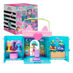 the littlest pet shop playset is set up in its box and includes toys