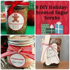 Christmas sugar scrubs Christmas Sugar Scrubs, Pinterest Christmas Crafts, Holiday Nails Diy, Holiday Scrubs, Pinterest Christmas, Holiday Nails Winter, Peppermint Sugar, Homemade Scrub