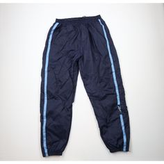 Vintage 90s Reebok Mens XL Classic Logo Striped Lined Cuffed Joggers Pants Blue Mens Pants Left cuff blemished Mens size XLarge Measurements are: 16 inches across the waist laid flat 32 inch inseam 44 inches from top to bottom Blue Nylon US Shipping is FREE, Canada is $15 and International is $24 Check out my other items in my store! PR598 90s Style Blue Sports Bottoms, Blue Casual Sweatpants For Training, Casual Blue Sweatpants For Training, Blue Pants Men, 90s Men, Men Tracksuit, Cuffed Joggers, Joggers Pants, Vintage Reebok