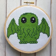 Cute Cthulhu Cross Stitch Kit - Hidden Gems Novelty Cute Cthulhu, Counted Cross Stitch Patterns Free, Stitch Diy, Diy Cross, Diy Cross Stitch, Monthly Subscription, Counted Cross Stitch Kits, Cthulhu