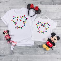 Christmas Lights Disney Matching Family T-shirt Family Disney Outfits, Disney Xmas, Family Disney Shirts Matching, Kids Disney Shirts, Disney Divas, Matching Family T Shirts, Disney Couple Shirts, Disney Christmas Shirts, Matching Disney Shirts