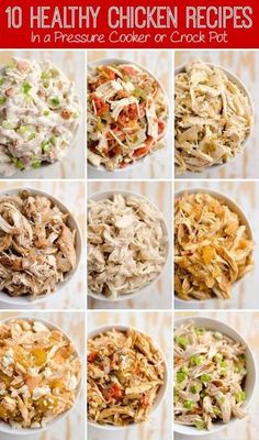 10 healthy chicken recipes in your pressure cooker or crock pot