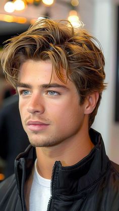 #Beautifulhairstyle #hairfashion#  #Haircut #hairideas Men’s Hair Curtains, Styled Mens Hair, Longer Men Hairstyles, Blonde Hair Styles For Men, Men’s Hair Longer On Top, Men’s Curtain Haircut, Men S Medium Haircut, 90’s Mens Hair, Short Edgy Hairstyles Men