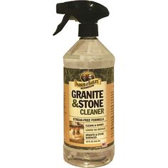 a bottle of granite and stone cleaner