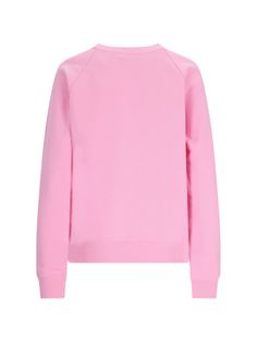 MSGM logo crewneck sweatshirt in pink cotton with glitter logo print on the front, ribbed trim, and straight hem. Composition: 100% Cotton Glitter Logo, Zimmermann Dress, Paris Texas, Pleats Please Issey Miyake, Jeans Jumpsuit, Shop Logo, Yoga Wear, Pink Cotton, Luxury Boutique