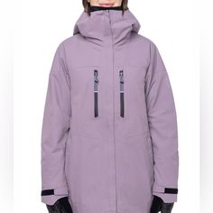 Brand New! 686 Women’s Gore-Tex Skyline Shell Jacket Color: Dusty Orchid Size: S Ski Coat, Riding Jacket, Coat For Women, Winter Adventure, Snowboard Jacket, Snow Jacket, Nylon Fabric, Shell Jacket, Gore Tex