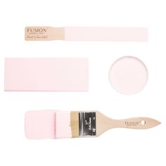 a pink paint brush and some other items on a white background with the word, fashion